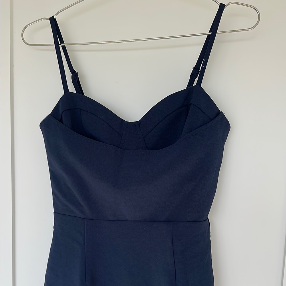 Fashion Nova Kayla Sweetheart Maxi Navy Sheath Cocktail Dress